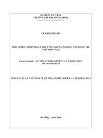 Điều khiển nhiệt độ lò hơi tầng sôi tuần hoàn ứng dụng trí tuệ nhân tạo