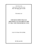 Chế độ bảo hiểm thai sản theo pháp luật Bảo hiểm xã hội từ thực tiễn Thành phố Đà Nẵng