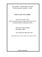 Nâng cao chất lượng cán bộ, công chức cấp xã tại huyện đầm hà, tỉnh quảng ninh