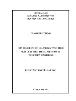 Hợp đồng dịch vụ giá trị gia tăng theo pháp luật Viễn thông Việt Nam từ thực tiễn Vinaphone