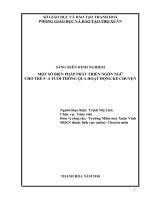 skkn một số biện pháp phát triển ngôn ngữ cho trẻ 5   6 tuổi thông bqua hoạt động kể chuyện  