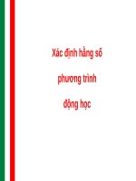 Xác định hằng số  phương trình  động học
