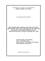 skkn một số biện pháp chỉ đạo GV xây dựng môi trường tiếng việt cho trẻ dân tộc thiểu số ở lớp MG ghép thôn quang áo trường MN cẩm quý 