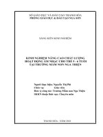 skkn kinh nghiệm nâng cao chất lượng hoạt động âm nhạc cho trẻ 5   6 tuổi tại trường mầm non nga thiện 