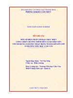 skkn một số biện pháp chỉ đạo thực hiện lồng ghép việc chương trình rèn luyện đội viên với nội dung giáo dục ngoài giờ lên lớp 