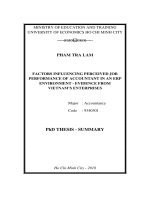 Nhân tố tác động đến cảm nhận kết quả công việc của nhân viên kế toán trong môi trường ứng dụng hệ thống hoạch định nguồn lực doanh nghiệp – trường hợp việt nam tt 