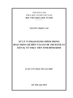 Xử lý vi phạm hành chính trong hoạt động kê biên tài sản để thi hành án dân sự từ thực tiễn tỉnh Bình Định