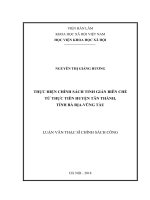 Thực hiện chính sách tinh giản biên chế từ thực tiễn huyện tân thành, tỉnh bà rịa vũng tàu