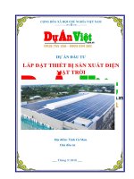 Dự án nhà máy điện mặt trời tỉnh Cà Mau