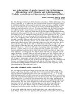 ĐÁI THÁO ĐƯỜNG CÓ NHIỄM TOAN XÊTÔN VÀ TÌNH TRẠNG TĂNG ĐƯỜNG HUYẾT TĂNG ÁP LỰC THẨM THẤU MÁU