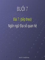 Slide bài giảng môn cơ sở dữ liệu (ĐH quốc gia HCM)