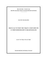 Pháp luật về thuế thu nhập cá nhân đối với cá nhân kinh doanh và hộ kinh doanh 