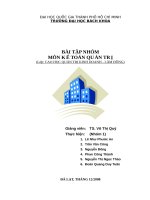 Bài tập nhóm môn kế toán qu ản trị 