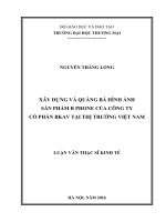 Xây dựng và quảng bá hình ảnh sản phẩm bphone của công ty cổ phần BKAV tại thị trường việt nam 