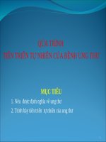 QÚA TRÌNH  TIẾN TRIỂN TỰ NHIÊN CỦA BỆNH UNG THƯ