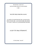 Các nhân tố ảnh hưởng đến việc vận dụng bảng điểm cân bằng (BSC – balanced scorecard) trong các công ty niêm yết tại thành phố hồ chí minh 