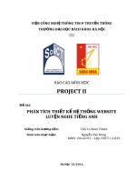 Báo cáo Phân tích thiết kế hệ thống luyện nghe tiếng Anh