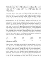 Bài văn mẫu Mùa xuân nho nhỏ