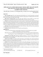 HIỆU QUẢ CỦA CHÍCH HISTOACRYL TRONG ĐIỀU TRỊ XUẤT HUYẾT  TIÊU HÓA DO VỠ DÃN TĨNH MẠCH TÂMPHÌNH VỊ  TẠI BỆNH VIỆN CHỢ RẪY