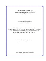 Ảnh hưởng của đa dạng hóa nguồn thu và sở hữu nhà nước đến lợi nhuận và rủi ro của các ngân hàng thương mại tại việt nam 