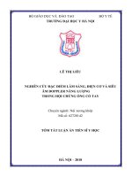 Nghiên cứu đặc điểm lâm sàng, điện cơ và siêu âm doppler năng lượng trong hội chứng ống cổ tay (tt)