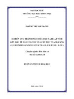 Nghiên cứu thành phần hóa học và hoạt tính gây độc tế bào ung thư của cây Tốc thằng cáng (Anodendron paniculatum (Wall. ex Roxb.) A.DC.) (TT)