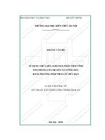 Sử dụng thừa số lagrange phân tích tĩnh dàn phẳng có chuyển vị cưỡng bức bằng phương pháp phân tử hữu hạn (tt) 