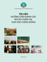 TÀI LIỆU HƯỚNG DẪN ĐÁNH GIÁ RỦI RO THIÊN TAI DỰA VÀO CỘNG ĐỒNG