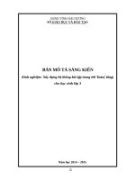 SKKN xây dựng hệ thống bài tập trong tiết toán( tăng) cho học sinh lớp 3