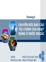 Ví dụ minh họa chuyển đổi báo cáo tài chính của hoạt động ở nước ngoài 