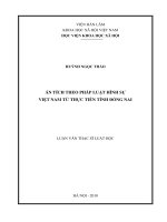 Án tích theo pháp luật hình sự việt nam từ thực tiễn tỉnh đồng nai 