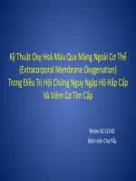 kỹ thuật oxy hóa trong máu qua màng ngoài cơ thể trong điều trị hội chứng nguy ngập hô hấp cấp và viêm cơ tim cấp