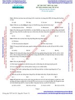 Bộ đề thi thử THPT quốc gia 2018 môn hoá học có đáp án và lời giải chi tiết