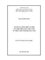 Giám sát, phản biện xã hội của hội nông dân việt nam từ thực tiễn tỉnh quảng nam ( Luận văn thạc sĩ)
