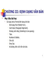 Giáo trình môn tin học đại cương: Chương 3