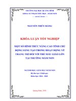 MỘT số HÌNH THỨC NÂNG CAO TÍNH CHỦ ĐỘNG SÁNG tạo TRONG HOẠT ĐỘNG vẽ TRANG TRÍ đối với TRẺ mẫu GIÁO lớn tại TRƯỜNG mầm NON 