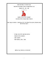 De cuong khoa luan chitosan từ vỏ đầu tôm  bảo quản rau quả