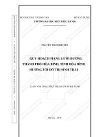 Quy hoạch mạng lưới đường thành phố hòa bình, tỉnh hòa bình hướng tới đô thị sinh thái (tt) 