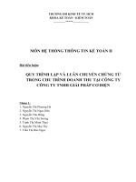Quy trình lập và luân chuyển chứng từ trong chu trình doanh thu tại công ty công ty tnhh giải pháp cơ điện 