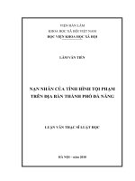 Nạn nhân của tình hình tội phạm trên địa bàn thành phố Đà Nẵng