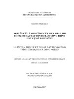 Nghiên cứu ảnh hưởng của biện pháp thi công hố đào sau đến độ lún công trình lân cận ở hải phòng ( Luận văn thạc sĩ)