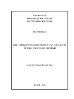 Đối tượng chứng minh trong vụ án giết người từ thực tiễn thành phố hồ chí minh 