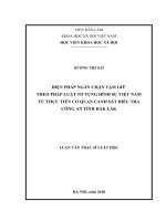 Biện pháp ngăn chặn tạm giữ theo pháp luật tố tụng hình sự Việt Nam từ thực tiễn Cơ quan Cảnh sát điều tra Công an tỉnh Đắk Lắk
