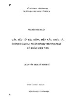 CÁC yếu tố tác ĐỘNG đến cấu TRÚC tài CHÍNH của các NGÂN HÀNG THƯƠNG mại cổ PHẦN VIỆT NAM 