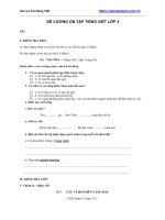 Đề cương ôn tập tiếng việt lớp 2 