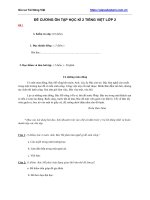 Đề cương ôn tập học kì 2 tiếng việt lớp 2 