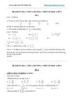 Đề kiểm tra 1 tiết chương 3 môn số học lớp 6 
