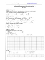 Đề thi giữa kì 2 môn toán lớp 5 