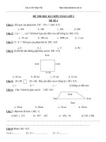 Gia sư dạy kèm lớp 2, đề kiểm tra HK2 lớp 2 