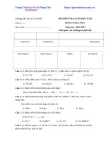 Đề thi học kì 2 môn toán lớp 5 